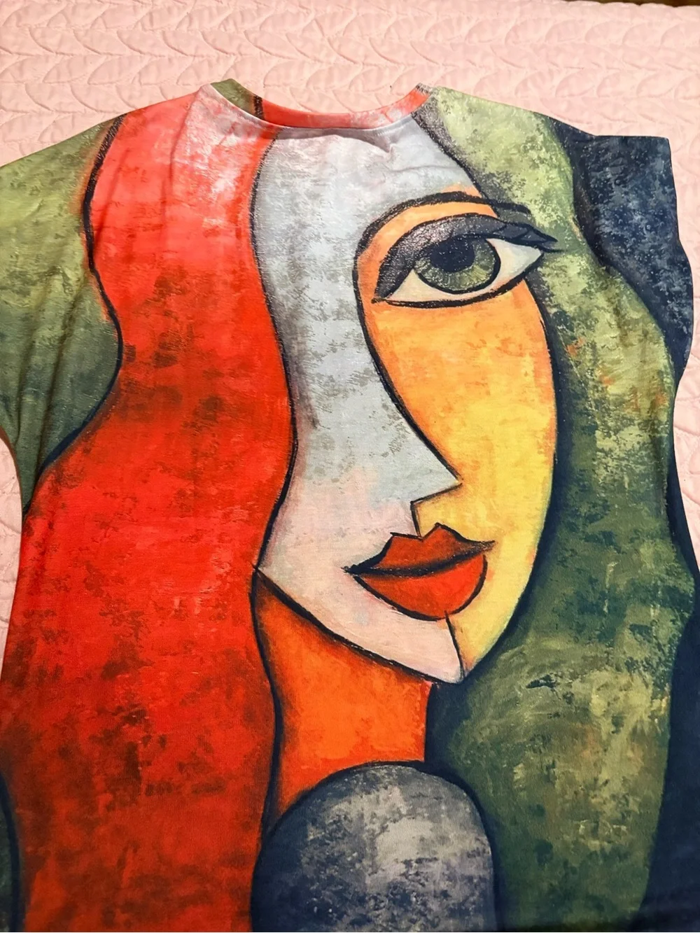 Abstract Colorful Face Wall Art - Multicolor